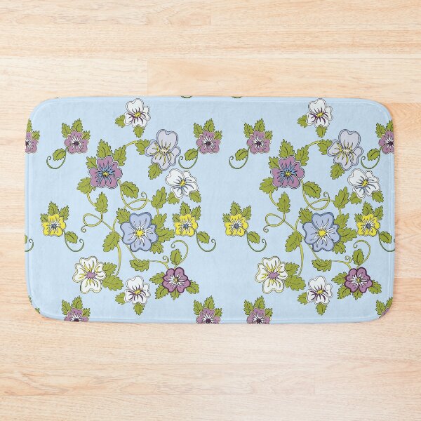 Item preview, Cheerful cartoon pansy vines with multi colored flowers designed and sold by AngelDawnDesign.