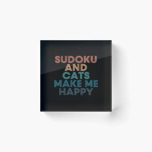 Item preview, Sudoku And Cats Make Me Happy- Gift for Sudoku & Cats Fans designed and sold by kindxinn.