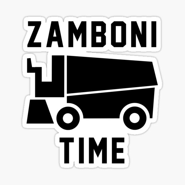 "Zamboni Time" Sticker for Sale by SkylarSaves Redbubble
