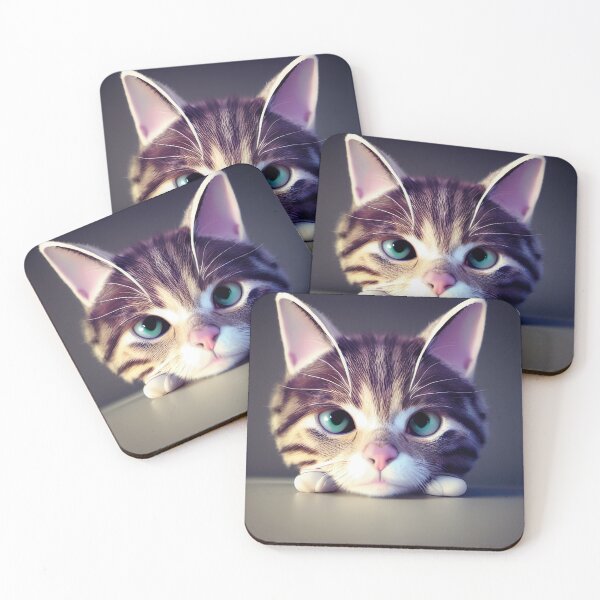 Item preview, Cute kitten cat with big eyes, cute nose, feline artwork designed and sold by Layerform.