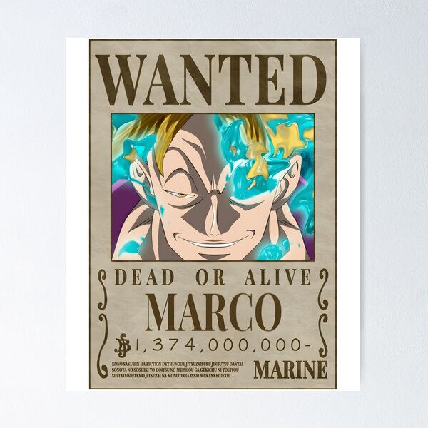 One Piece Wanted Poster - MARCO Jigsaw Puzzle