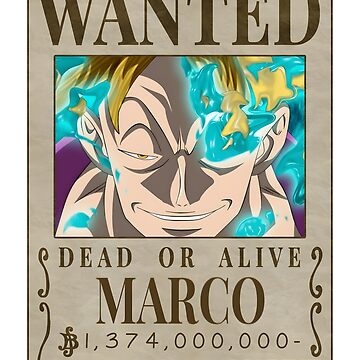Sticker One Piece Marco Wanted