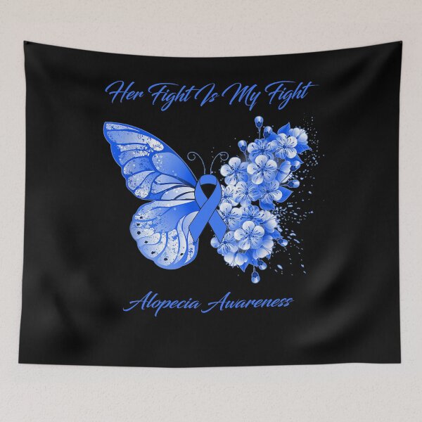 Item preview, Her Fight Is My Fight Alopecia Awareness Butterfly Ribbon Gifts designed and sold by Adropine.
