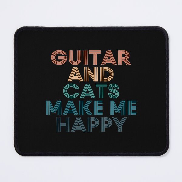 Item preview, Guitar And Cats Make Me Happy- Gift for Guitar & Cats Fans designed and sold by kindxinn.