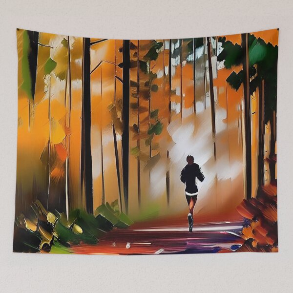 Item preview, Pretty Fall Landscape Hiking Jogging Running designed and sold by CattlettArt.