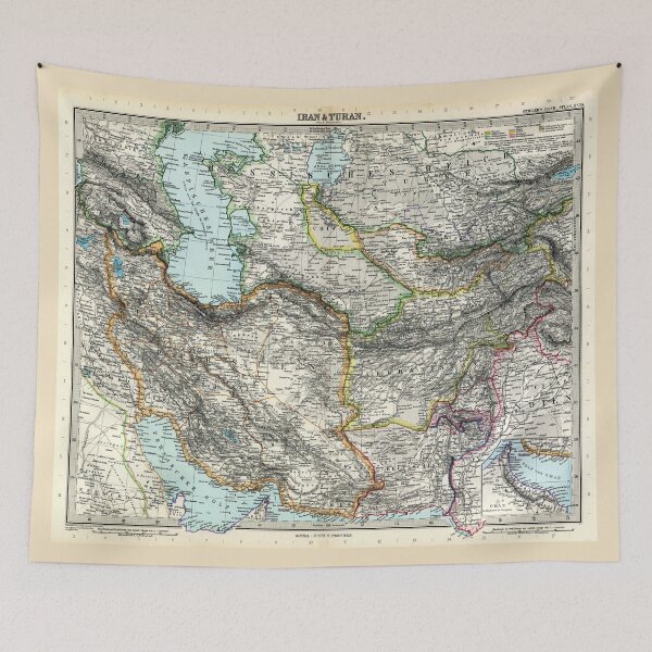 Item preview, Stielers Handatlas Map of Iran & Turan (1891) designed and sold by allhistory.