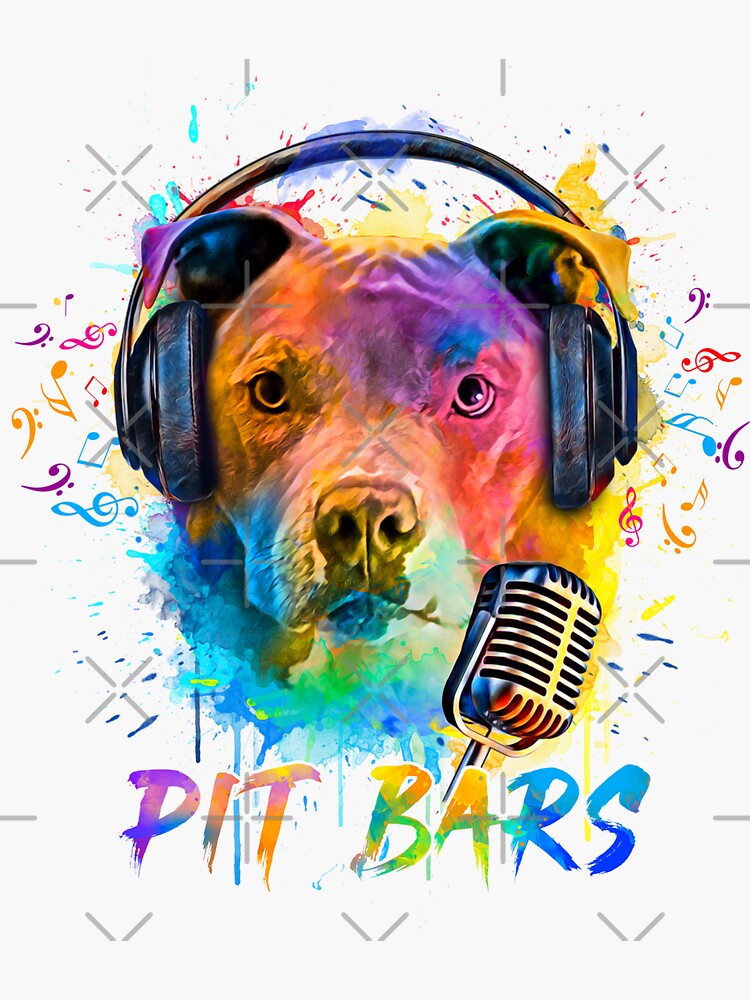 "Pitbull Rapper Pit Bars" Sticker For Sale By GarnersDesigns | Redbubble