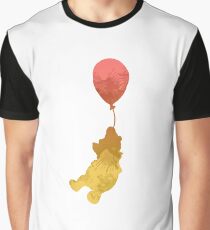 Bear and balloon Inspired Silhouette Graphic T-Shirt