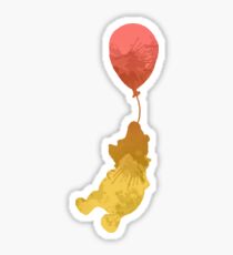 Bear and balloon Inspired Silhouette Sticker