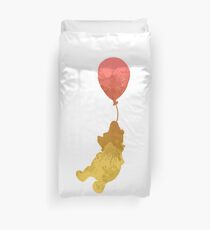 Bear and balloon Inspired Silhouette Duvet Cover