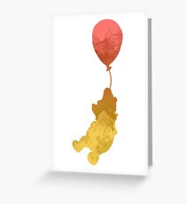 Bear and balloon Inspired Silhouette Greeting Card