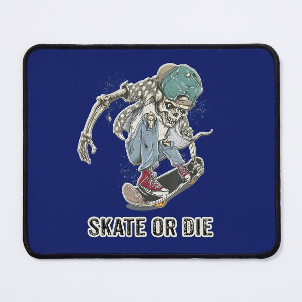 Item preview, Skeleton Skateboarding Skate Or Die Saying Skateboard designed and sold by KrystClear.