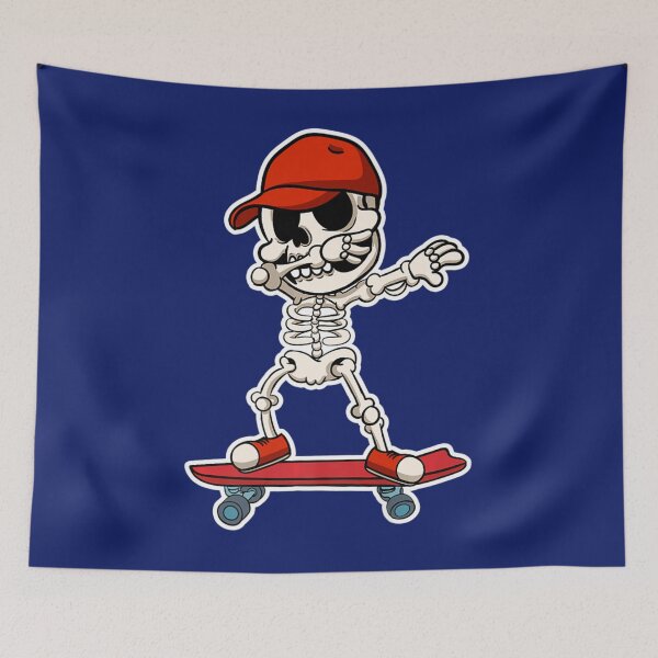 Item preview, Skeleton Skateboarding Skater Skate Skating Skateboard designed and sold by KrystClear.