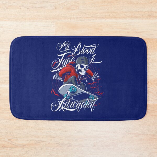 Item preview, Skeleton Skater Blood Type Skateboarder Skateboarding Stunt designed and sold by KrystClear.