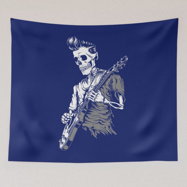 Item preview, Skull Playing Guitar Hipster Guy Skeleton Guitarist designed and sold by KrystClear.