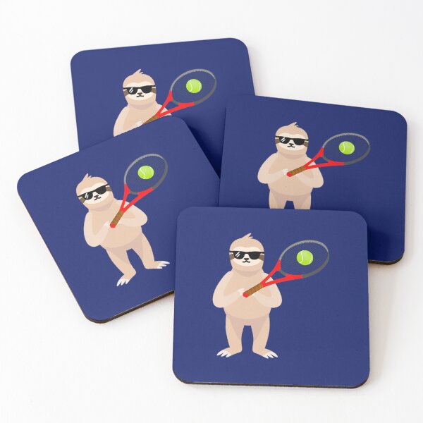Item preview, Sloth Wearing Sunglasses Playing Tennis designed and sold by KrystClear.