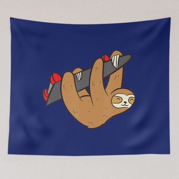 Item preview, Sloth With Skateboard Skateboarding Sloths designed and sold by KrystClear.