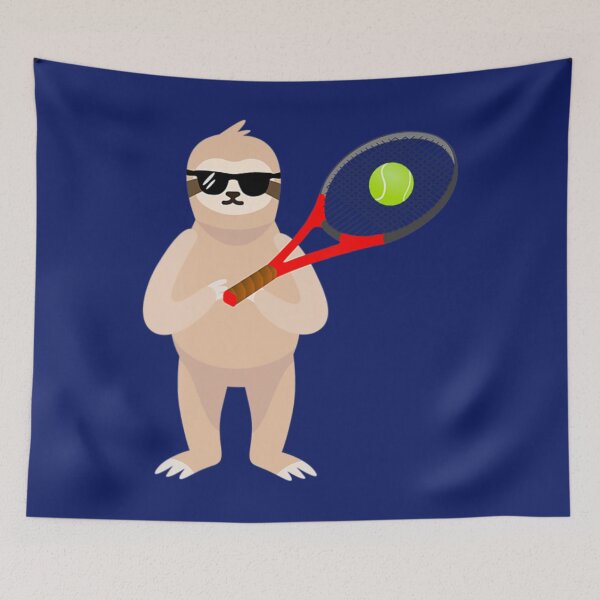Item preview, Sloth Wearing Sunglasses Playing Tennis designed and sold by KrystClear.