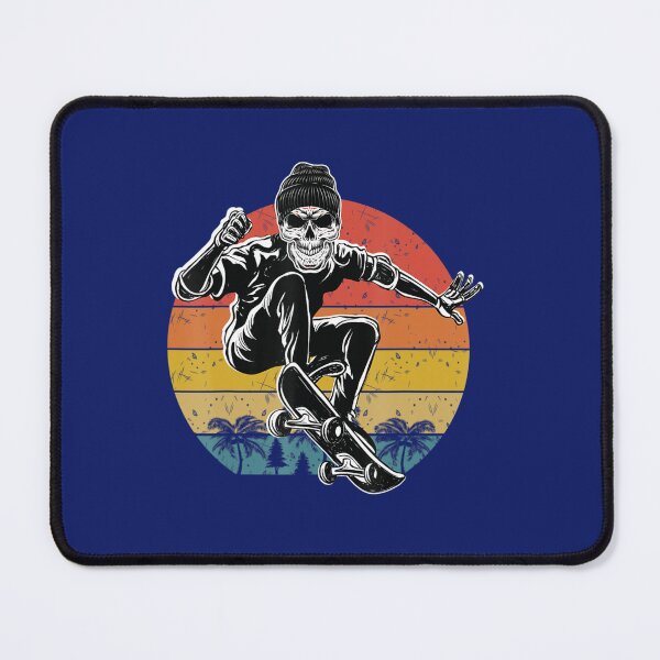 Item preview, Skull Retro Vintage Skateboarder Skater Extreme Sports Skate designed and sold by KrystClear.