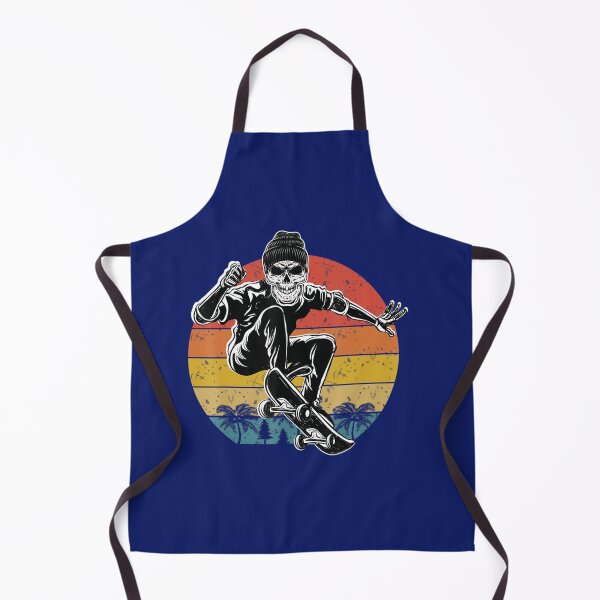 Item preview, Skull Retro Vintage Skateboarder Skater Extreme Sports Skate designed and sold by KrystClear.
