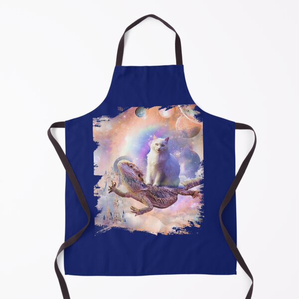Item preview, Space Cat Riding Bearded Dragon Lizard designed and sold by KrystClear.