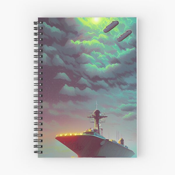 Item preview, Battleship Under A Space Storm designed and sold by RockingPandS.