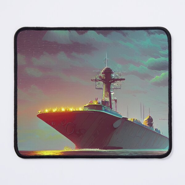 Item preview, Battleship Under A Space Storm designed and sold by RockingPandS.