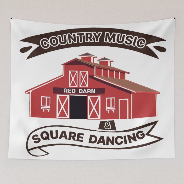 Item preview, Red barn 3, country music and square dancing designed and sold by i-cottagedesign.
