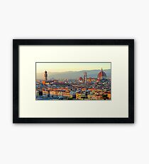 Florenz Sonnenuntergang Gerahmtes Wandbild
