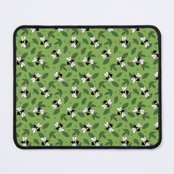 Item preview, Bee Art "Life is a Buzzzzz"-Abstract Illustration, green, sage green, bumble bee, pink roses designed and sold by Stephanie J Lewis.