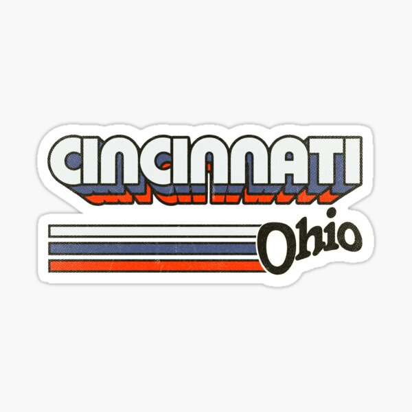 Vista previa del artículo con la obra «Cincinnati, OH | Rayas de la ciudad», diseñado y vendido por retroready.