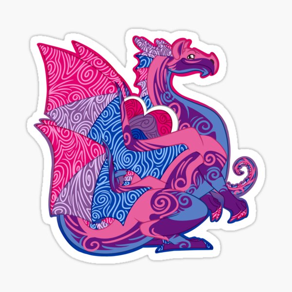 Bi Pride Dragon Sticker