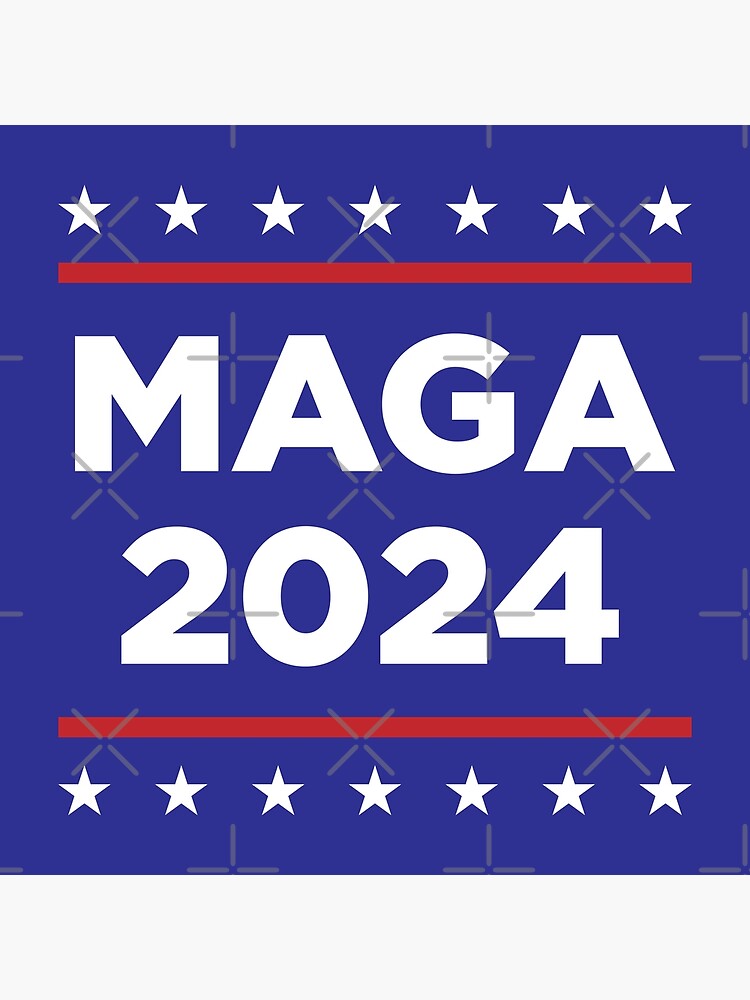 "MAGA 2024 Vote Republican Stars and Stripes" Poster for Sale by