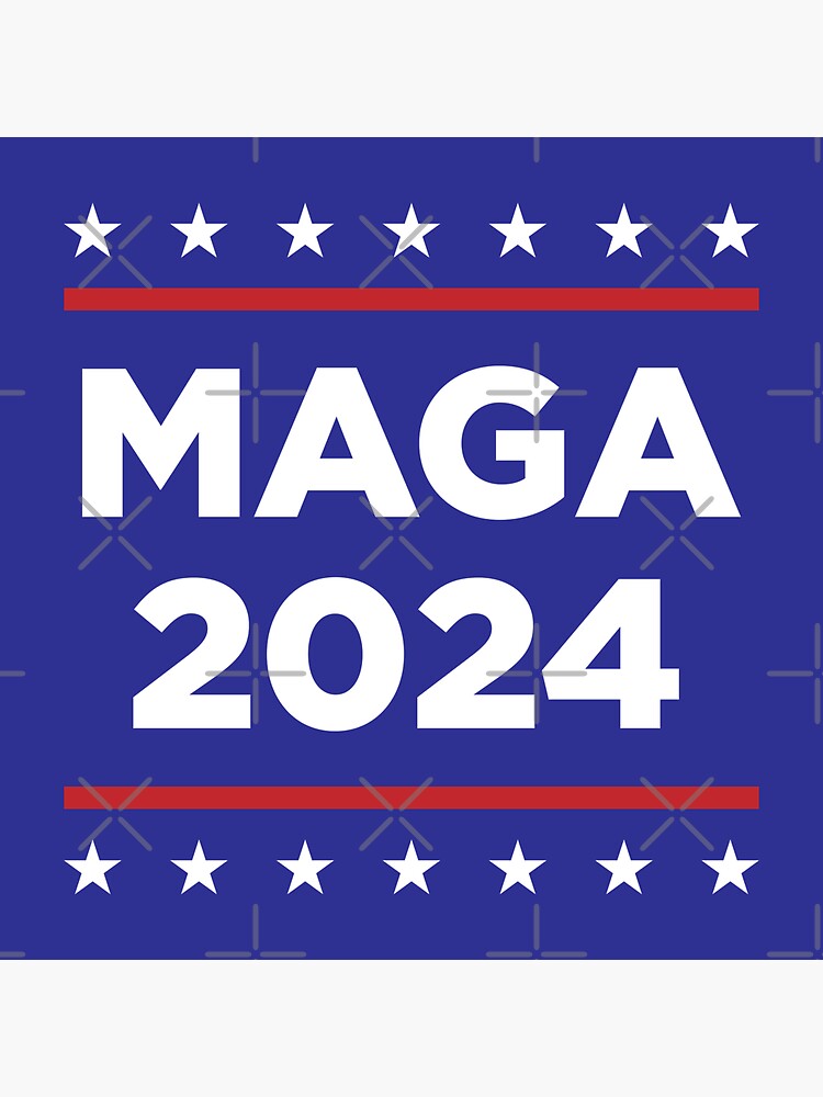 "MAGA 2024 Vote Republican Stars and Stripes" Sticker for Sale by