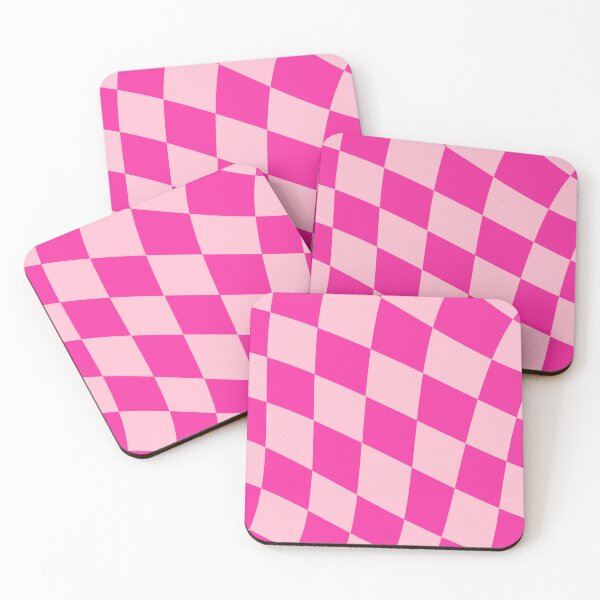 Item preview, pink and fuscia skewed checkers designed and sold by CreativeDelco.