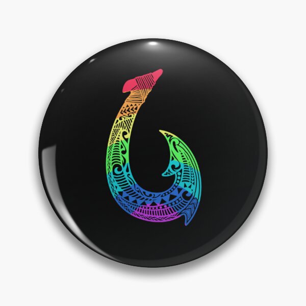 Item preview, Rainbow Fish Hook Hawaiian Tribal Fishhook Polynesian Tribal Tattoo Hawaii  designed and sold by FreeSpiritAloha.