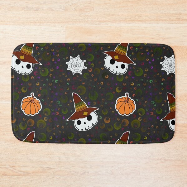 Item preview, Cute Witch Skull Halloween Pattern designed and sold by AutumnJude Rowan.