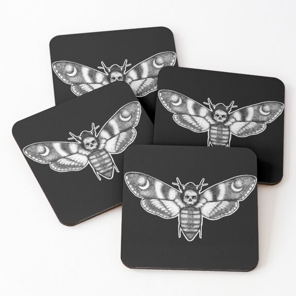 Item preview, Death Moth Blackwork designed and sold by NamiDigitalArts.