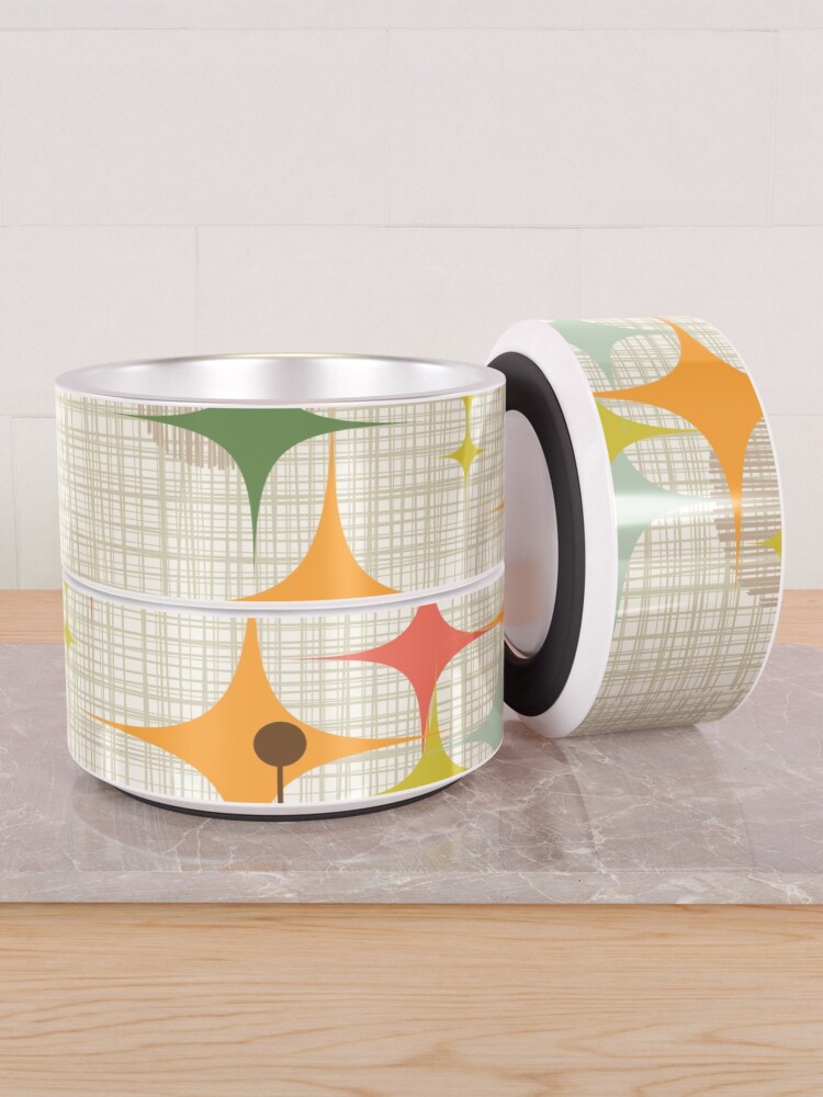 Alternate view of Eames Era Starbursts and Globes 3 (bkgrnd) Pet Bowl