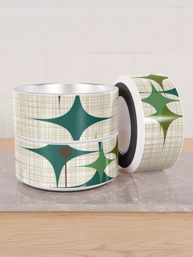 Alternate view of Eames Era Starbursts and Globes 1 (bkgrnd) Pet Bowl