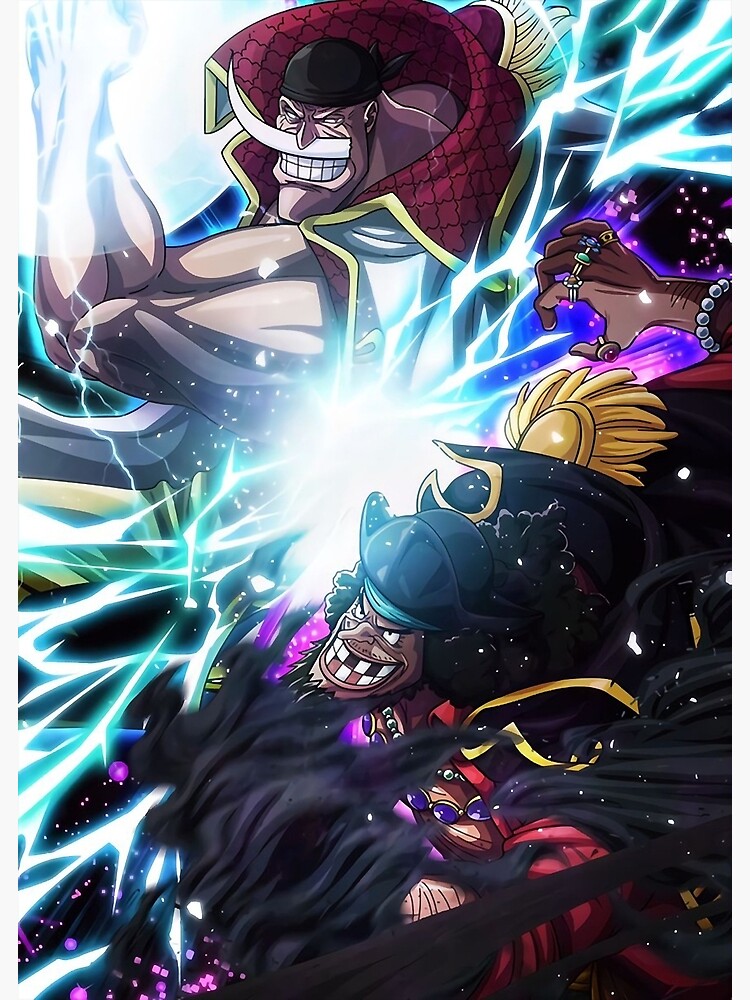 "One Piece Whitebeard Vs Blackbeard" Poster for Sale by StephanieBen Redbubble