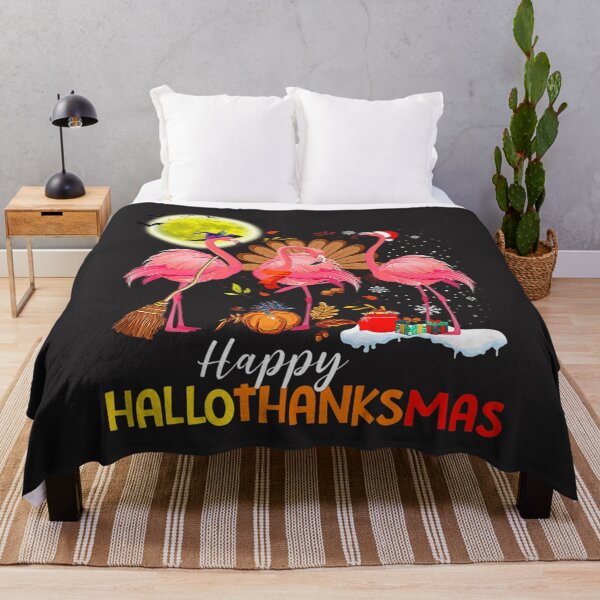 Item preview, Cute Flamingo HalloThanksmas Happy Halloween Thanksgiving designed and sold by okieokeke8.