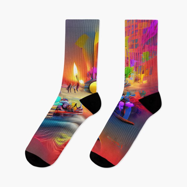 Item preview, Rainbow Cityscape  designed and sold by AbstractlyArt.
