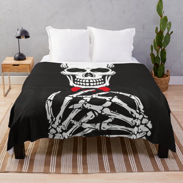 Item preview, Black white red Skeleton skull groom character Halloween designed and sold by Bird4771.