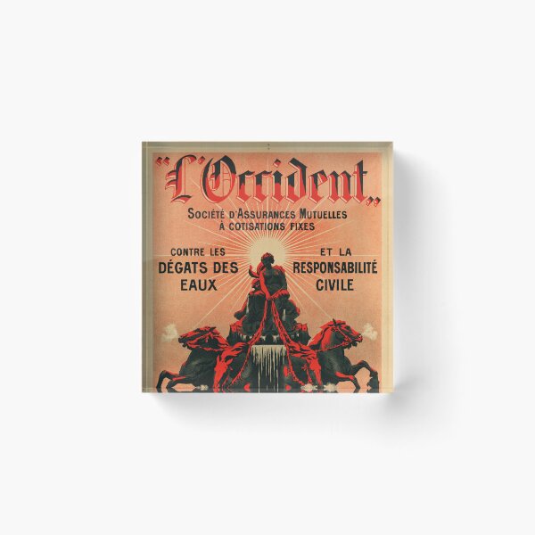 Item preview, L' OCCIDENT France Insurance Company 1900s Vintage French Poster designed and sold by retroposters.
