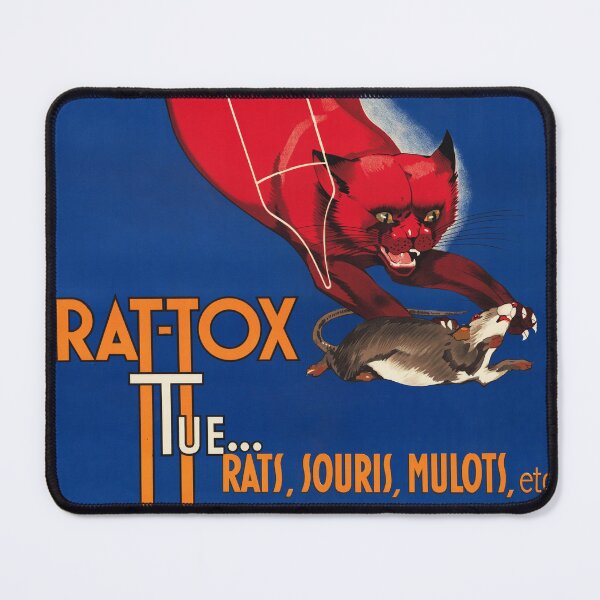 Item preview, RATTOX Kills Rats Mice Field Mice Etc 1934 Old France Advertising Poster designed and sold by retroposters.