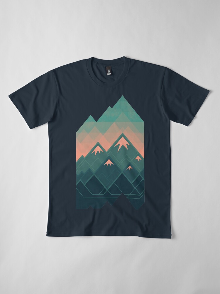 Alternate view of Geometric Mountains Premium T-Shirt