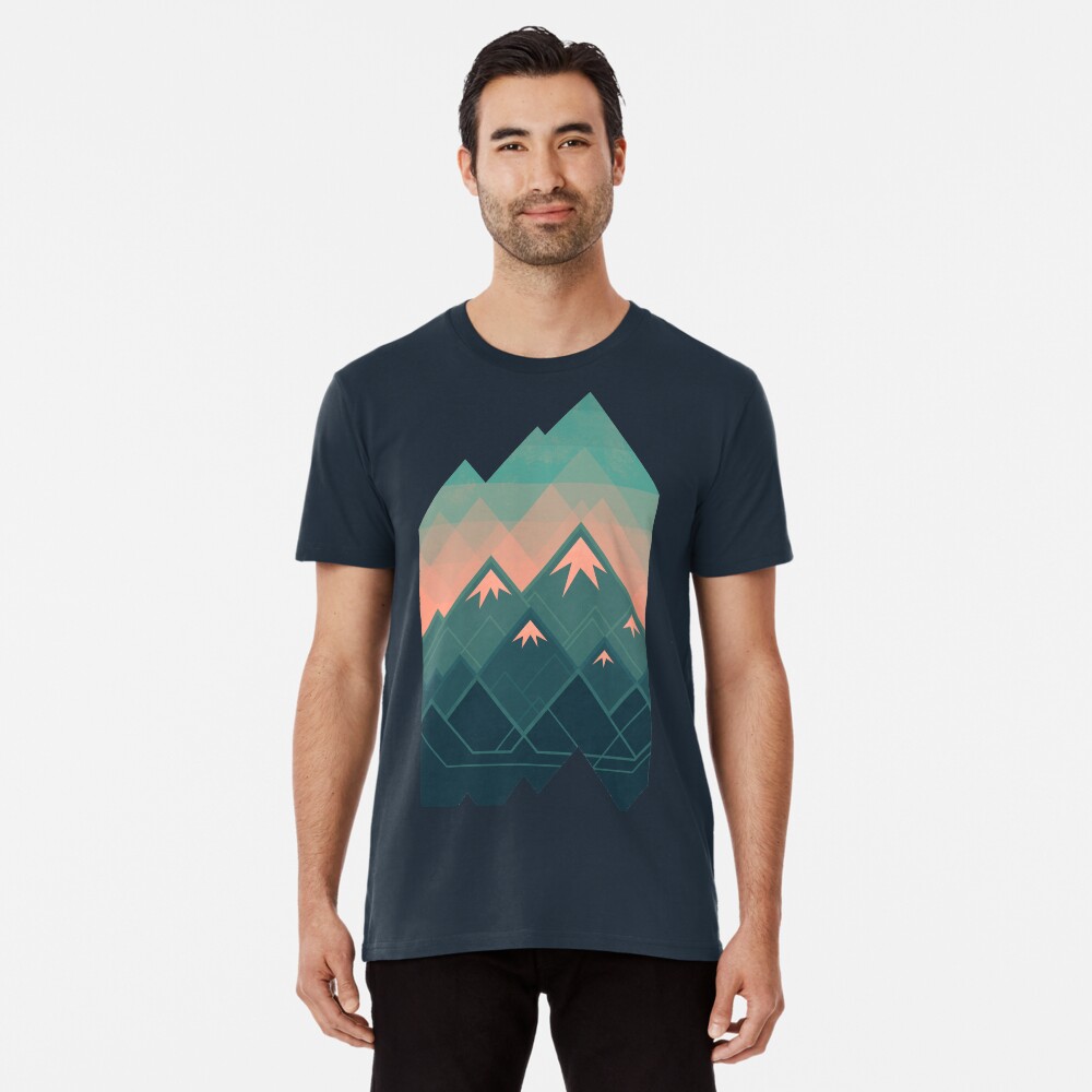 Geometric Mountains Premium T-Shirt