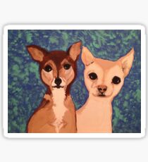 Two Chihuahua Friends Sticker