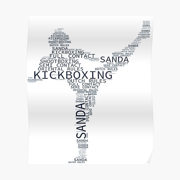 "Kickboxing Word Art" Poster for Sale by iforstyle Redbubble